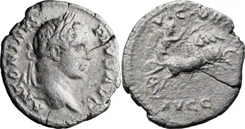 Ancient Roman 206-7 n. Chr. Caracalla. Denarius - Heute bestellen