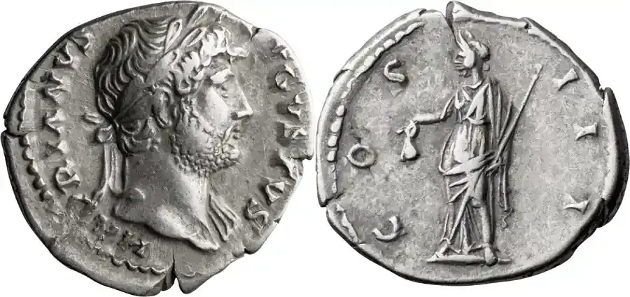 Sicher einkaufen | Ancient Roman c. 124-5 n. Chr. Hadrian. Denarius