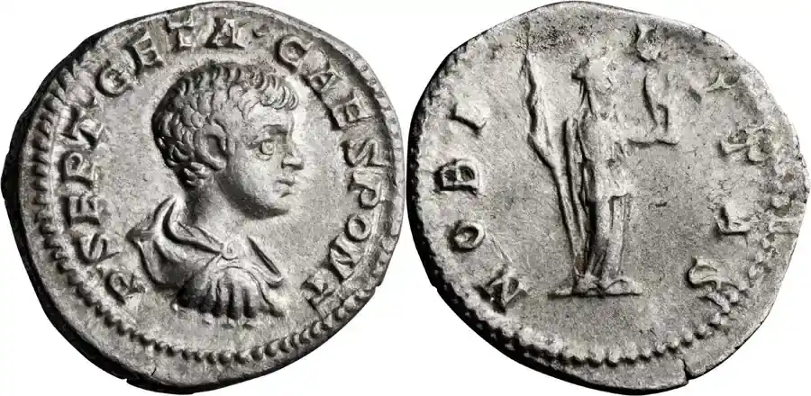 Ancient Roman 204 n. Chr. Geta as Caesar. Denarius | Letzte Chance