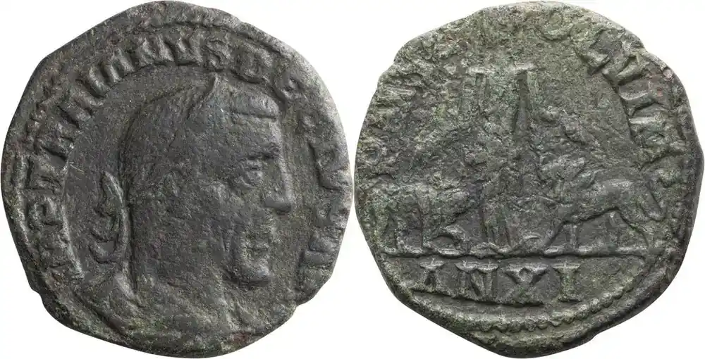 Ancient Roman Year 11=249/50 n. Chr. Trajan Decius. AE 27 - Wochenendangebot