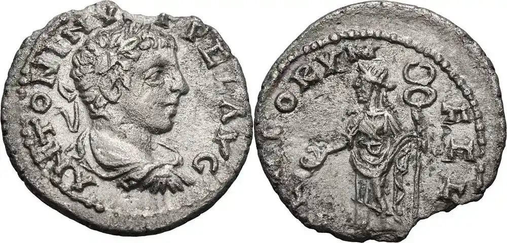 Ancient Roman 218-9 n. Chr. Elagabalus . Denarius | Qualitätsprodukt