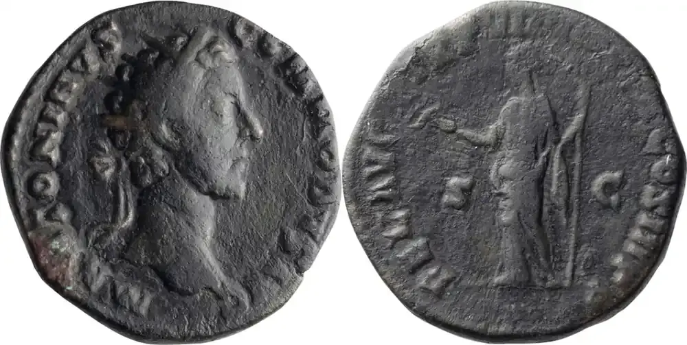 Neu | Ancient Roman 182 n. Chr. Commodus. Dupondius
