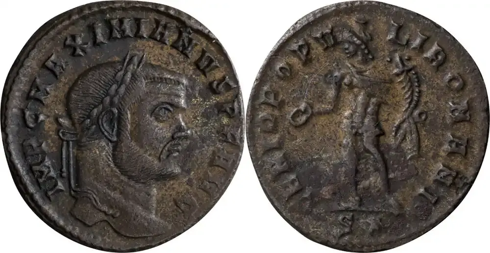 Premium-Qualität - Ancient Roman c. 299 n. Chr. Constantius I as Caesar. Follis