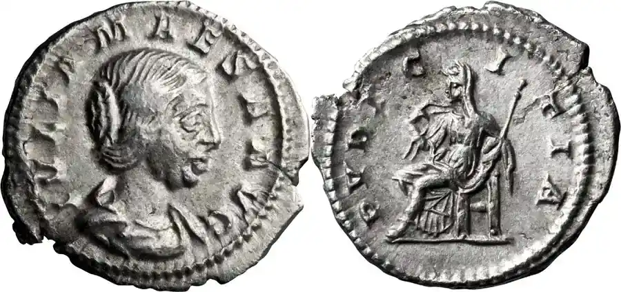 Ancient Roman 221-2 n. Chr. Julia Maesa. Denarius - Preisknaller