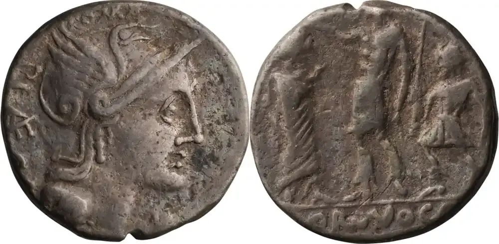 Ancient Roman P. Laeca. Denarius | Verfügbar