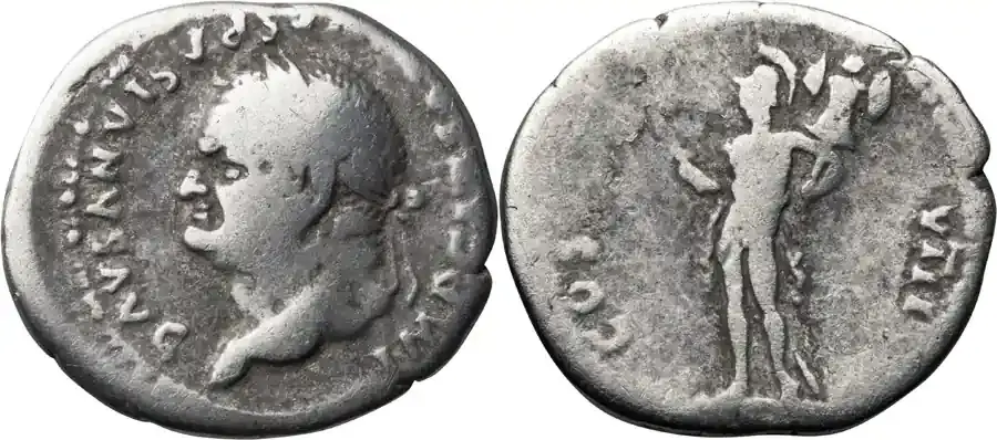 Ancient Roman 77-8 n. Chr. Vespasian. Denarius | Verfügbar