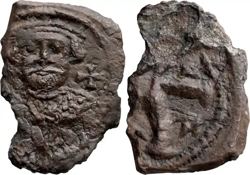 Angebot | Byzantine 695-698 n. Chr. Leontius. Scarce Half-follis