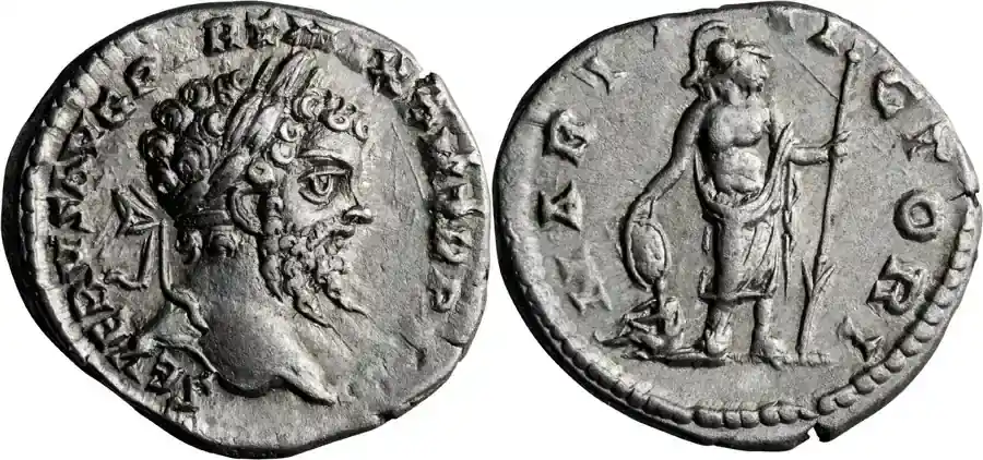 Letzte Stücke - Ancient Roman 201-2 n. Chr. Septimius Severus. Denarius