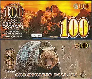Nur noch wenige | 2013 Canada POLYMER Local Currency BC, 100 Community Dollars UNC unz