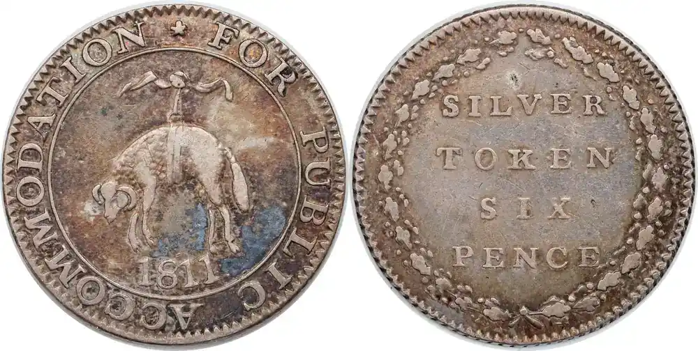 Hohe Qualität | Great Britain 6 Pence Token 1811 Toison d‘Or. Sehr Schön