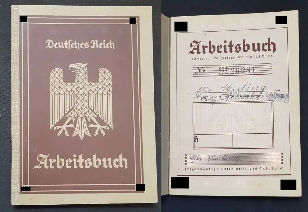 Deal | 3. Reich 1935 Arbeitsbuch guter Zustand