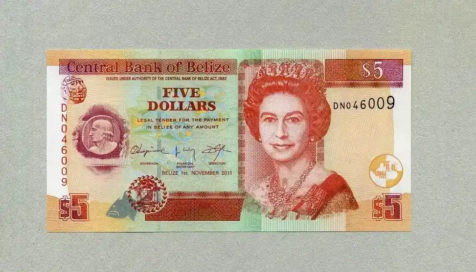 Belize 5 Dollars 01.11.2011 P-67e unc/kassenfrisch | Beliebt