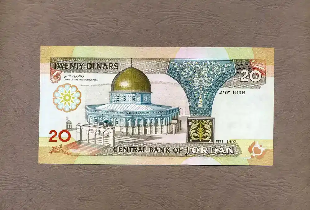 Jordanien 20 Dinars 1992 P.27a unc/kassenfrisch - Verfügbar