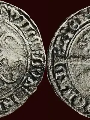 (emissie 1411) NOORDELIJKE NEDERLANDEN (NETHERLANDS) – GRAAFSCHAP HOLLAND – WILLEM VI VAN BEIEREN, 1404-1417 – Zilveren leeuw z.j. , Dordrecht zfr- | Top bewertet