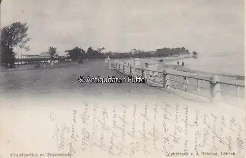 Geprüfte Qualität - Travemünde / Lübeck 1899 Ansichtskarte / Postkarte / Strandparthie zu Travemünde. 2-3