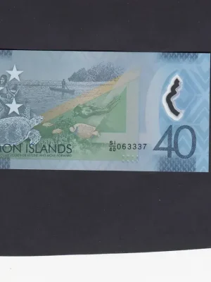 Sehr gefragt | Solomon Isl. 40 Dollars Plastic 2018 P.37 unz