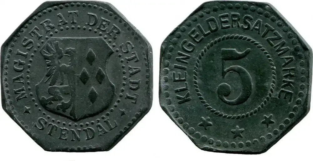 Provinz Sachsen, 5 Pfennig (o. J.), Stendal – Stadt, ss - Schnäppchen