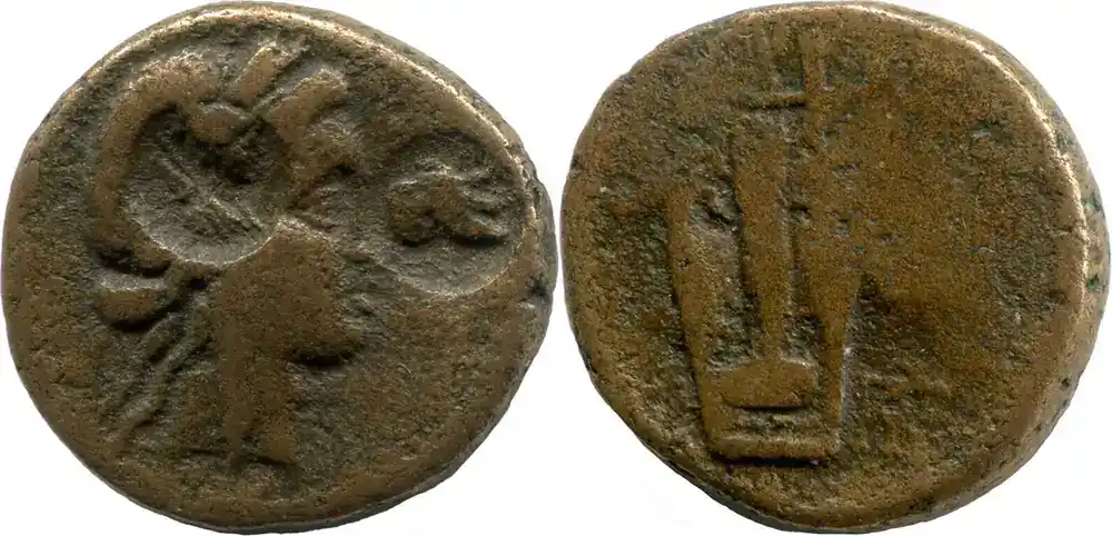 Mytilene-Lesbos, Bronze ca. 250-200 v., ss-/s-ss - Versandbereit