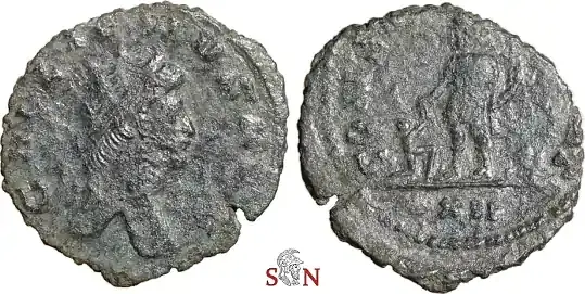 Gallienus Antoninianus – CONSERVAT PIETAT – Goebl 648 a - Begrenztes Angebot