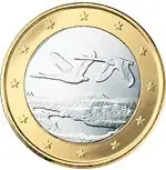 Sonderpreis - Finnland 1 Euro 2008 bfr. fliegende Singschwäne