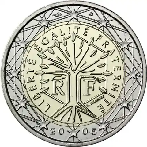 Nur noch kurze Zeit - Frankreich 2 Euro 2005 – Kursmünze Lebensbaum