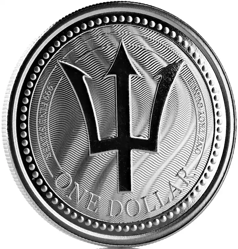 Qualitätsprodukt | 1 Unze Silbermünze Barbados Trident 2017