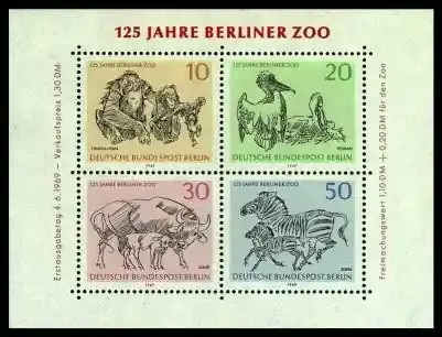 Sonderangebot - Berlin, Block 2 postfrisch – 125 Jahre Berliner Zoo