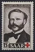 Preishit - Saarland, Michel Nr. 343 postfrisch – Rotes Kreuz