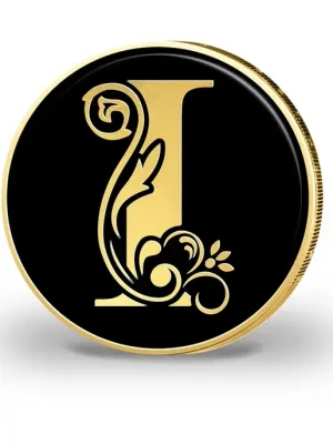 2 Euro vergoldet mit Farbmotiv Buchstabe I | Jetzt kaufen