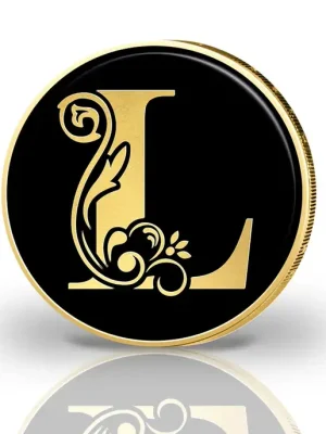 Neu im Sortiment | 2 Euro vergoldet mit Farbmotiv Buchstabe L
