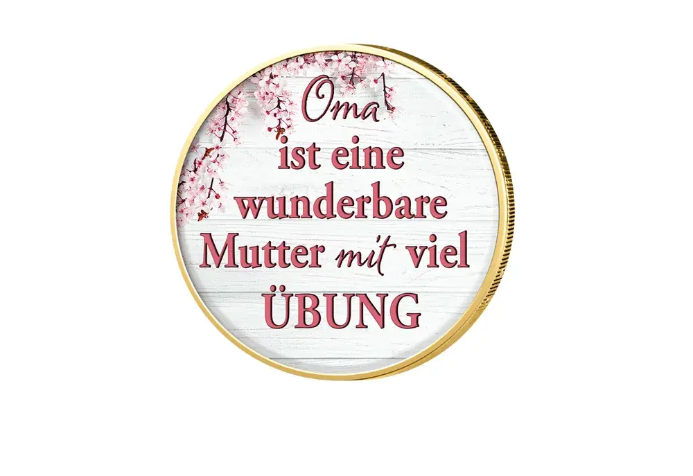 2 Euro vergoldet 2023 mit Farbmotiv Oma | Begrenztes Angebot