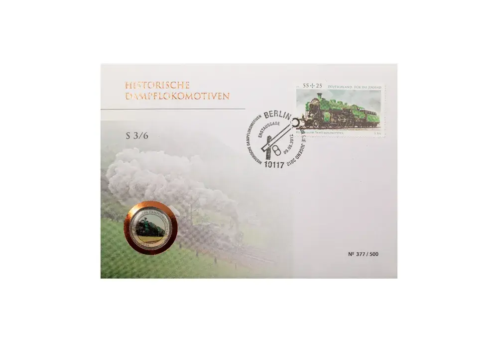 Versand noch heute | Eisenbahn Numisbrief Dampflokomotive S 3/6