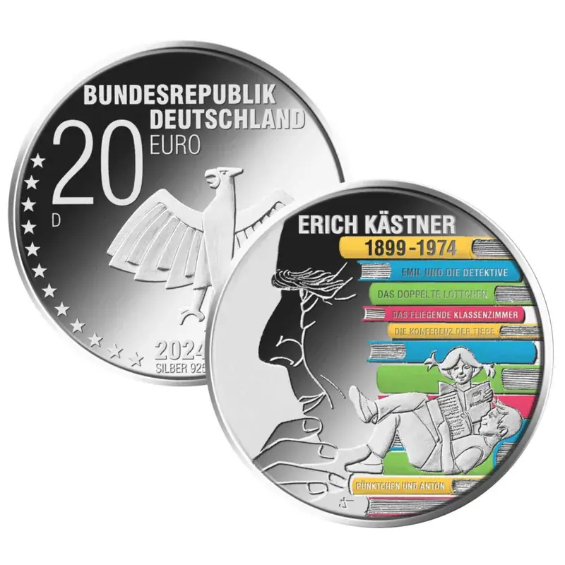 20 Euro Deutschland 2024 Silber PP – Erich Kästner | Top-Qualität