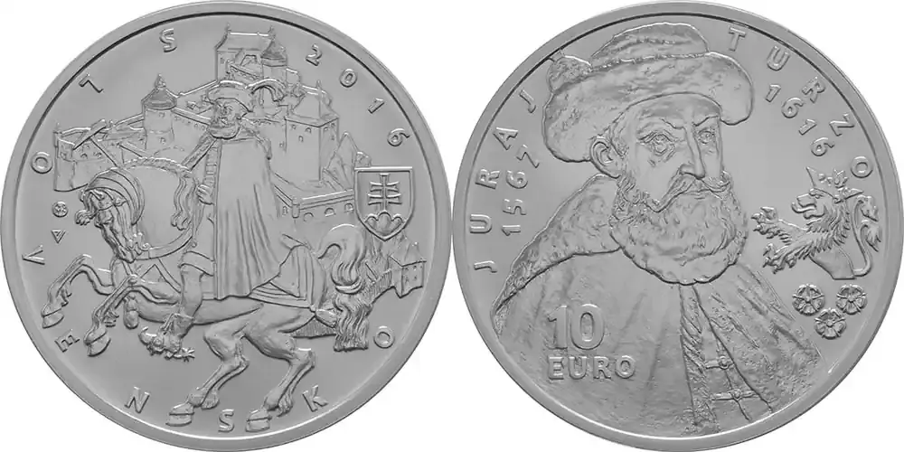 Günstig - Slowakei 10 Euro Juraj Turzo 2016 Stgl.