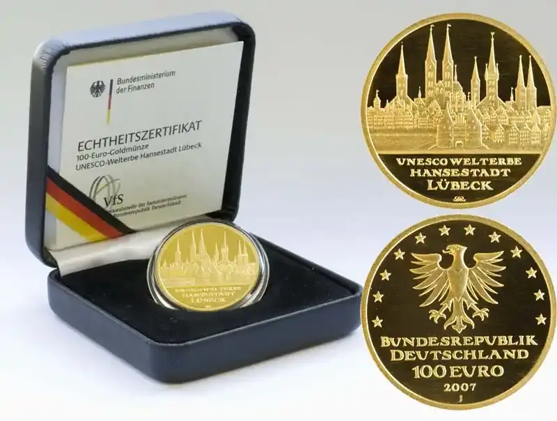 Hammerpreis - 100 Euro Lübeck 2007 A Stgl. Deutschland