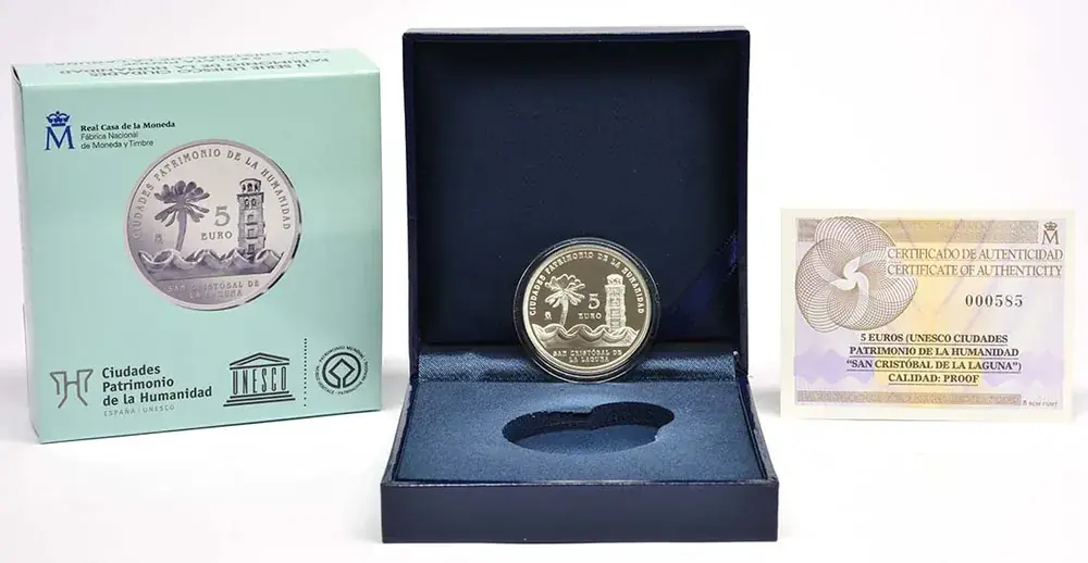 Neu im Shop - Spanien 5 Euro San Cristóbal de La Laguna 2015 PP