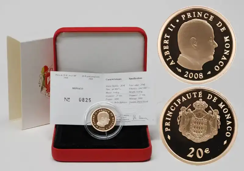 Premium | 20 Euro Albert II. 2008 PP Monaco