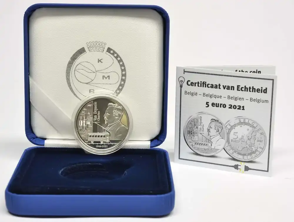 5 Euro Depoele 2021 PP Belgien - Rabatt