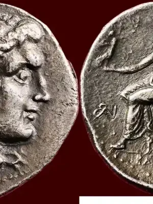 (circa 294-290 v. Chr) SELEUKID KINGDOM OF SYRIA – SELEUKOS I NIKATOR, 312-280 BC / ANTIOCHOS I SOTER AS CROWN PRINCE – AR Tetradrachm, Seleukia ad Tig ss+ | Geprüfte Qualität