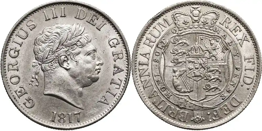Endet bald | Great Britain, George III 1/2 Crown (Halfcrown) 1817 vz