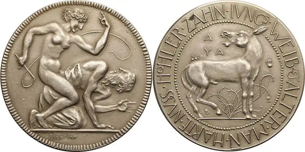 Begrenzte Stückzahl | Germany Satirical medal (1907) M. Dasio / C. Poellath fast St